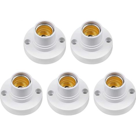 Lot de 5 douilles E14, douilles à vis Edison E14 pour ampoules de plafond, douille en plastique, cadeau d'anniversaire (1/5)
