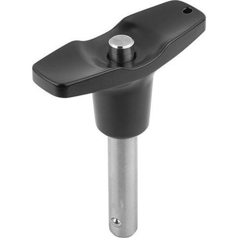 KIPP Kugelsperrbolzen mit T-Griff 10mm 50mm Edelstahl Zinkdruckguss (1/3)