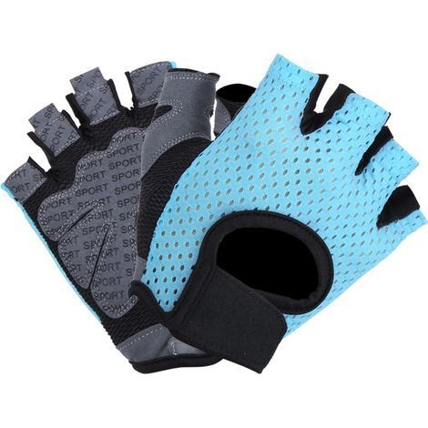 Gants mi-pouce Fitness Respirants Anti-dérapants pour Entraînement Sportif (Taille L) (1/5)