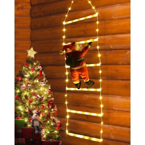 1.2m Noel Guirlande Lumineuse Electrique,8 Modes, Étanche, pour Decoration Noel Exterieur et Interieur (Blanc Chaud) (1/5)
