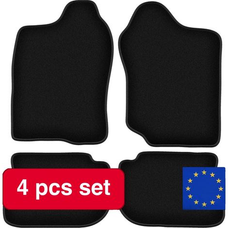 Teppichset für SUV, Grundlegender Innenschutz, Leichtes Design, schwarz (1/5)