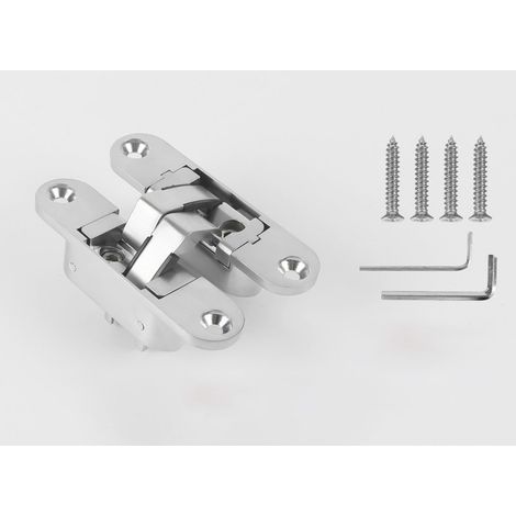 Right - 1 Invisible Hinge - Zinc alloy - Satin Stainless Steel Color