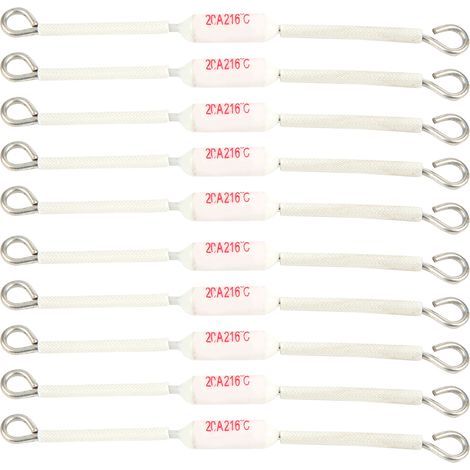 RASTKY Fusible en Céramique Rapide 10pcs Accessoires électriques Parties Industrielles Borlier de Câblage 250V 20A (90mm 216℃).. (1/5)
