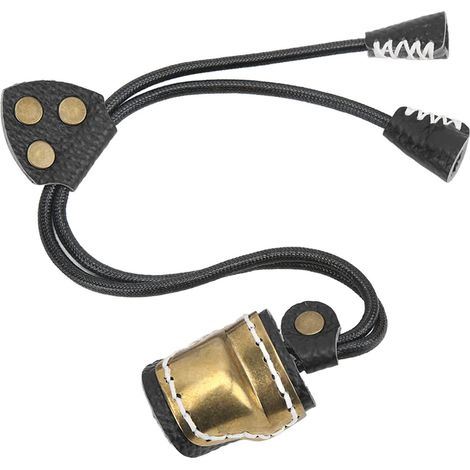 Anello per il pollice per tiro con l'arco, fatto a mano in ottone e pelle, regolabile, stile tradizionale mongolo, protezione per le dita, tiro con l'arco tradizionale (1/5)