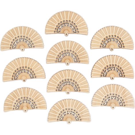 10Pcs Wood Earring Pendant Lightweight Durable Comfortable Elegant Simple Wooden Earring Blanks03 (1/5)