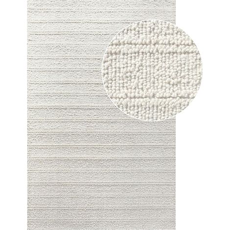 Tapis blanc ivoire en laine tressée main 160x230 cm FEZ (1/4)