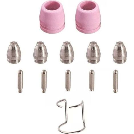 Kit Découpe Plasma Torche Buses Électrodes Coupelles Support Consommables Soudage (1/4)