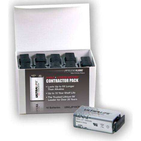 Ultralife U9VL-J-P 6LR61 9 V Block-Batterie Lithium 1200 mAh 9 V 10 St.