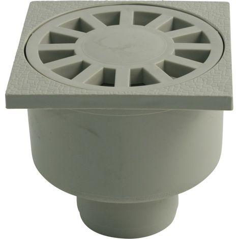 Marley Hof-Ablauf DN 50 Abgang senkrecht, Rost 10 x 10 cm Siphons & Abläufe (1/3)