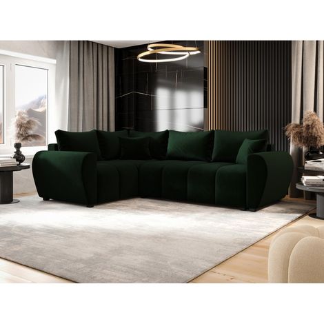Tendencio – Canapé d’angle convertible 3 places – Largeur 246 cm – Couchage 200 x 140 cm – Rangement intégré – Design moderne – Confort optimal (1/2)