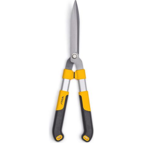 Tagliasiepi STIGA - Manico leggero in alluminio, lama antiaderente, impugnatura ergonomica, rifinitura siepi precisa, design giallo ad alta visibilità