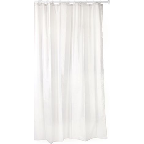 CORTINA BAÑO POLIESTER BLANCO CON ANILLAS 140 X 200 CM - 5520001 (1/3)