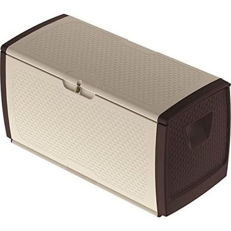 Bama 99031 Baule Contenitore Mettitutto 350 Lt con Ruote Predisposizione Lucchetto Uso Interno Esterno colore Cacao (1/7)