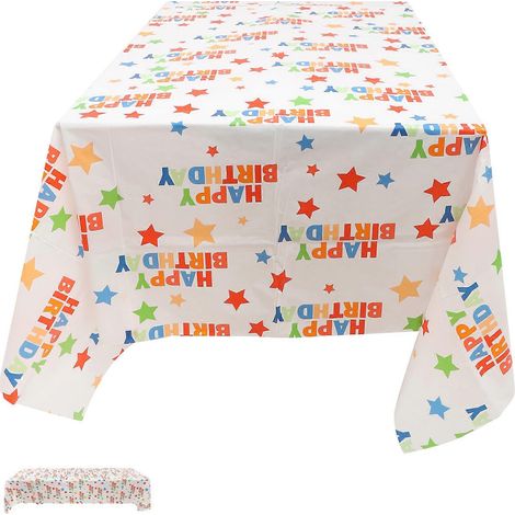 Nappe réutilisable pour anniversaire, nappe de table pour fête, décoration d'anniversaire (1/5)