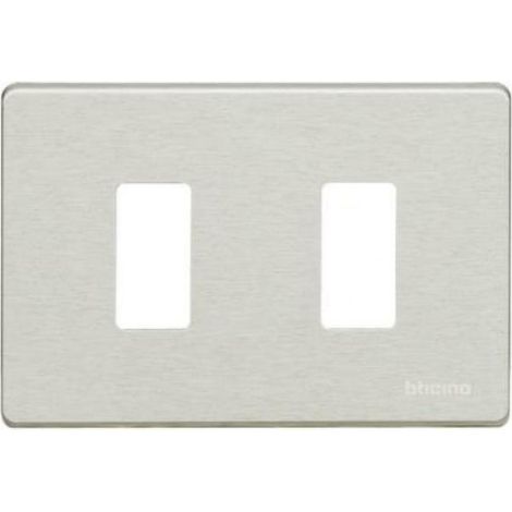 Placa para interruptores Bticino Magic 2 plazas oxidal TIC503/2/X