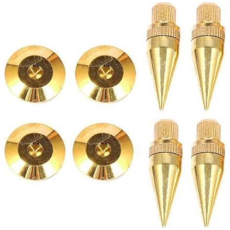 PA 4 Pièces Isolation M6 36mm Plaqué Cuivre Spike Base Pad Pour Haut-Parleur Amplificateur (1/4)