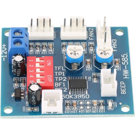 Module de contrôle de vitesse de ventilateur PWM à quatre fils avec thermostat 12 V CC pour ordinateur (1/5)