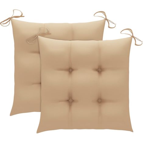 Maison Exclusive - Chaise à bascule avec coussin beige Bois de teck solide
