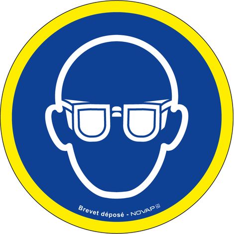 Panneau Lunettes obligatoire - haute visibilité - Ø 80mm - 4090481