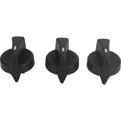Manopola di controllo del riscaldamento AC, 3 pezzi, 121 0001 000, Modalità velocità ventola riscaldamento, Ricambio climatizzatore per Peterbilt 330 335 357 367, Nero