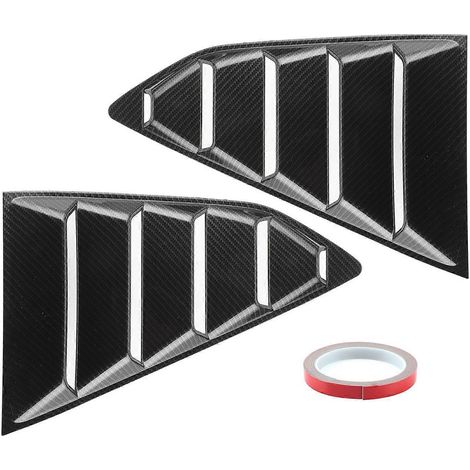 Volets de persiennes de lunette arrière style fibre de carbone compatibles avec Chevy Camaro 2016-2020 (1/4)