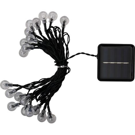 Guirlande boule solaire 50 LED blanc froid 5 mètres