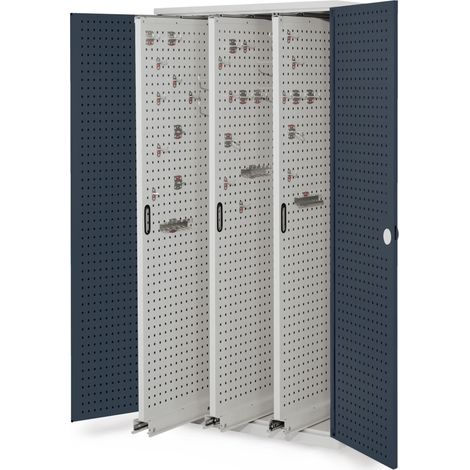 Kappes ®RasterPlan Vertikalschränke 1950x1000x600mm Modell 85 Lochplattentüren anthrazitgrau