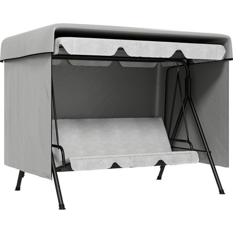 Telo di copertura impermeabile per altalena da giardino a 3 posti – Cerniera antipolvere e antivento – 215 x 155 x 150 cm
