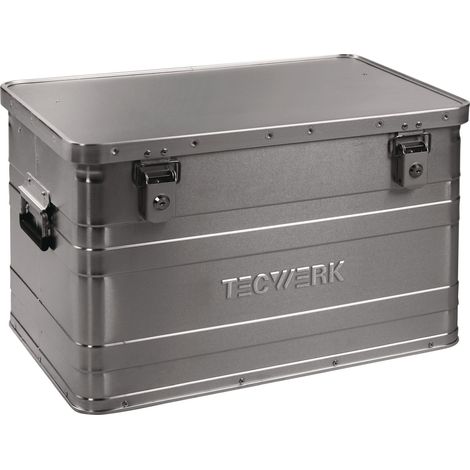 Aluminiumbox L595xB390xH380mm 70l m.Klappverschluss u.Zylinderschl.TECWERK