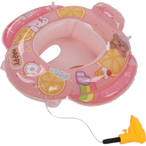 Umweltfreundliche PVC-Schwimmboje, sicheres aufblasbares Floß für Kinder von 1 bis 5 Jahren, rosa (1/5)