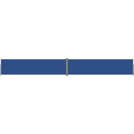 Auvent paravent store brise-vue latéral rétractable de patio jardin terrasse balcon protection visuelle écran bleu 160 x 1200 cm