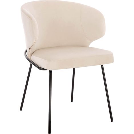HOME DELUXE - Polsterstuhl AMARA- 1 Stück, Farbe: Samt Beige - weiche Polsterung, bis 120 kg belastbar I Küchenstuhl Speisestühle Esszimmerstühle Stuhl Polsterstuhl Esszimmerstuhl Esszimmerstühle (1/4)