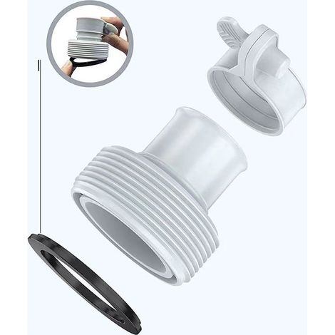 Convient aux interfaces de pompes de filtration INTEX, adaptateur de tuyau de type B de 1,25 pouce à 1,5 pouce. (1/4)