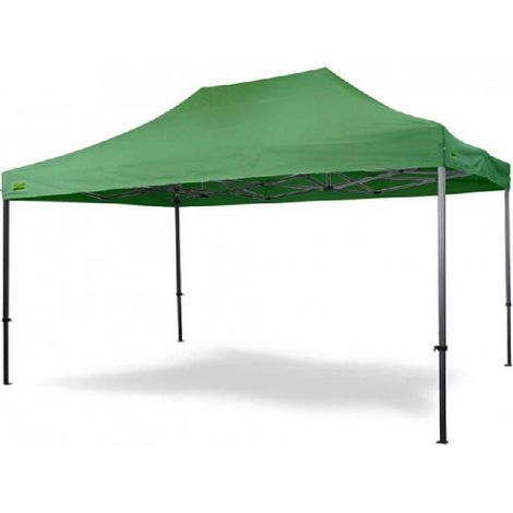 Erweiterbarer Pavillon Maiori 3x4,5 m grün, wasserdicht aus Stahl