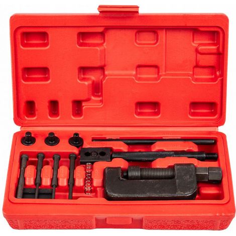 KIT MONTAGGIO SMONTAGGIO CATENE MOTOCICLI CICLOMOTORI BICI RIVETTATRICE KRAFT (1/3)