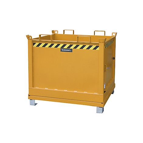 Contenedor con trampilla  capacidad 1,0 m³  amarillo naranja