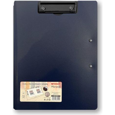 Board mit zwei Clips und A4/A3-Umschlag, marineblau