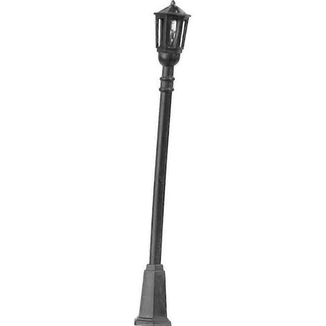 Lot de 20 lampadaires antiques à LED, échelle 1:100, pour jardin ou parc, en métal et plastique, forme de tour à une seule tête. (1/5)