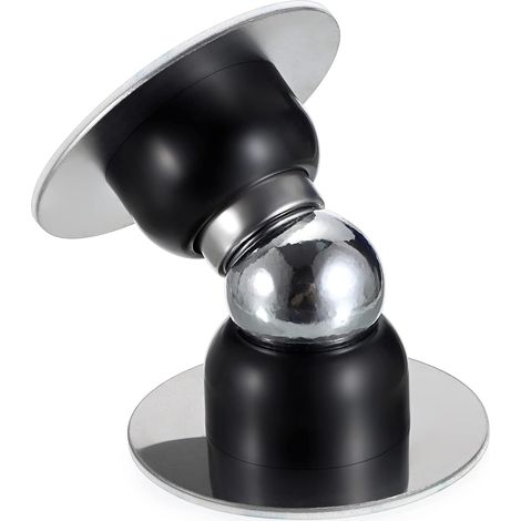 2 fermaporta magnetici con montaggio autoadesivo, non richiedono foratura, in metallo, neri (1/2)