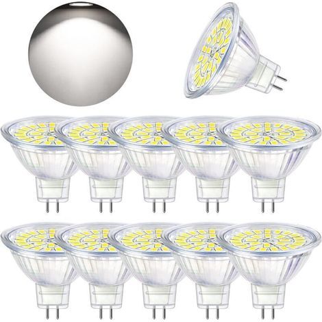 GU5.3 LED-Lampe, Kaltweiß 6000K, MR16 LED 12V 5W, entspricht 50W Halogen, nicht dimmbare LED-Spotlampen, 10er-Packung