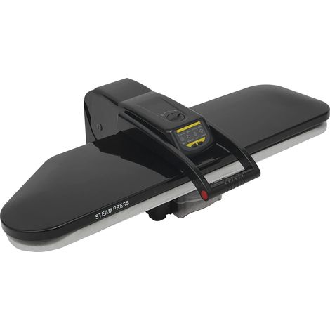 Plancha de vapor, 1600 W de potencia, 5 ajustes de tejido, negra, UE (1/2)
