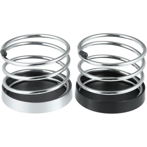 2 Pack Car Dashboard Cup Holder, Water Bottle Cup Holder, Front Dashboard Cup Holder, Black, Silver Tone, Universal for Car, Truck, Boat, Car (1/5)