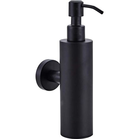 Distributeur de Savon Mural en Acier Inoxydable 304,pour Un Usage Quotidien,Cuisine/Salle de Bain,Shampoing/Conditionneur/Douche/Vaisselle,Noir Mat (1/3)