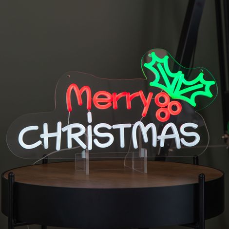 40cm Light up Merry Christmas Neon Sign (1/5)