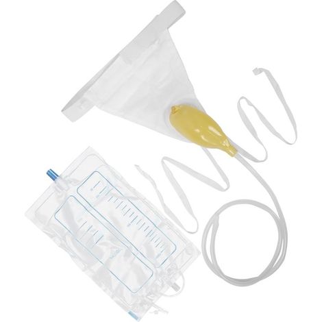 Dispositif d'Urination Masculin, Entonnoir Urinaire pour Homme avec Poche de 1000ml - Aide pour Patients Alités et Personnes Âgées