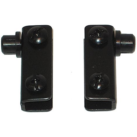 Cerniere per ante in vetro - nero - 2 pz.