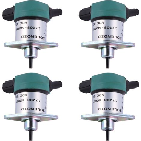 4X para D1005 D1105, D905 Solenoide de parada de combustible 17208-60015 17208-60016 17208-60017 17208-60010 Imán de parada de combustible de 12V (1/2)