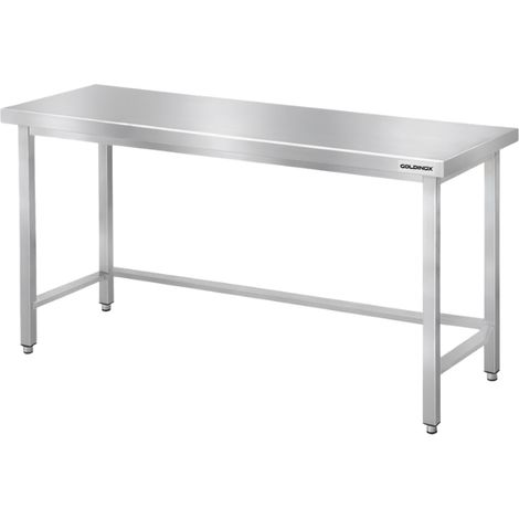 Table de travail en inox Bar 1600x700 mm avec renfort PREMIUM - GOLDINOX (1/4)