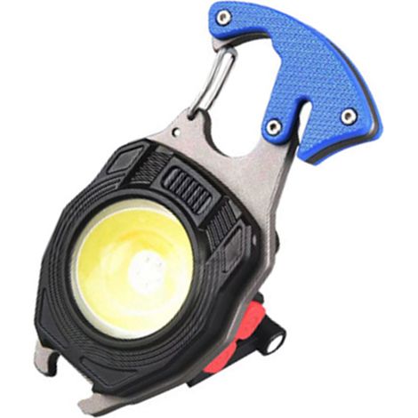 Lampe porte-clés LED ultra-lumineuse à double source (rouge et blanc), multifonctionnelle et portable, mini lampe de travail pour l'exploration (1/5)