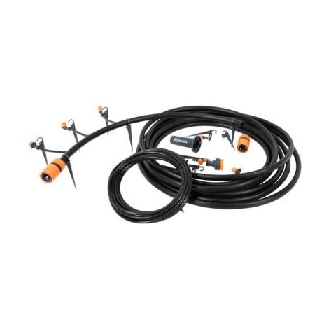 Ribimex – Kit irrigation goutte à goutte 10 m tuyau 4 mm et 10 m tuyau 13 mm – Débit réglable pour arrosage automatique – Pour jardinières et potagers
